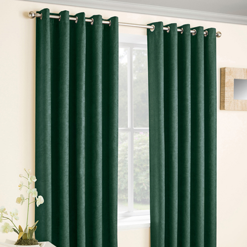 Vogue Eyelet, Green - Ready Made Curtains - Image 3